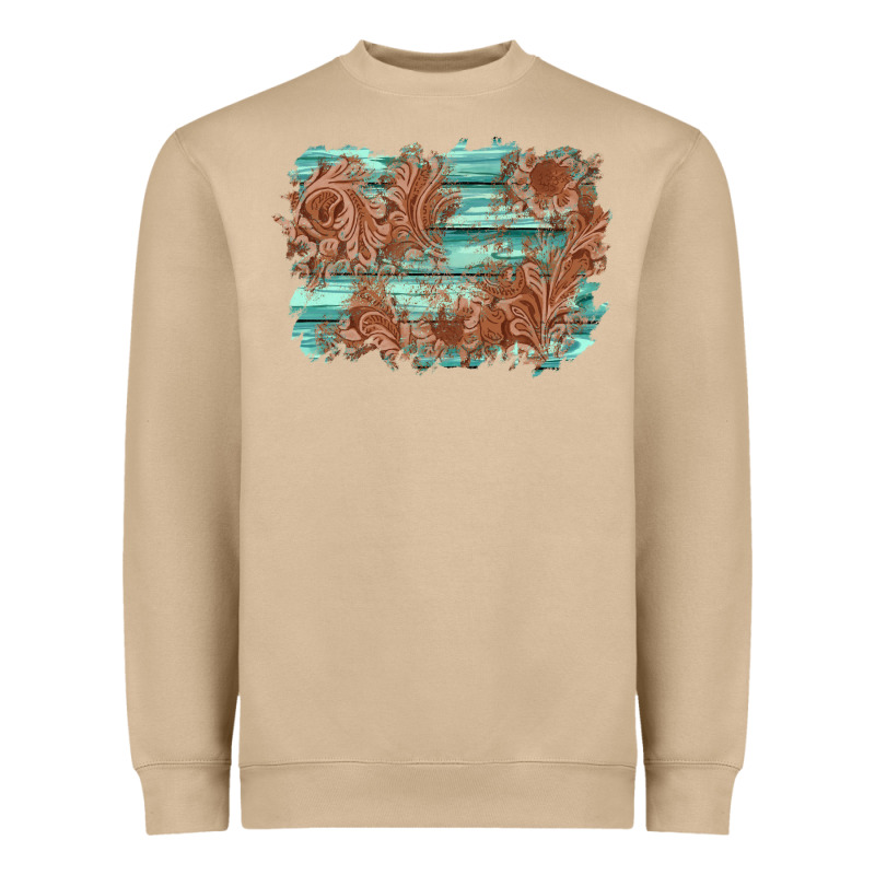 Wood Leather Background Heavyweight Sweatshirt by AdoDesignShop | Teevron