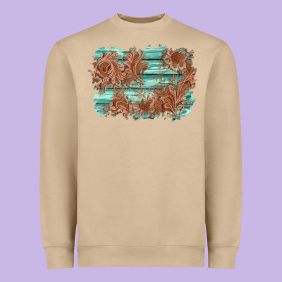 Wood Leather Background Heavyweight Sweatshirt Designed By Adodesignshop