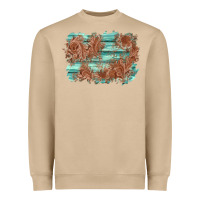 Mushroom wood leather background Heavyweight Sweatshirt - AdoDesignShop