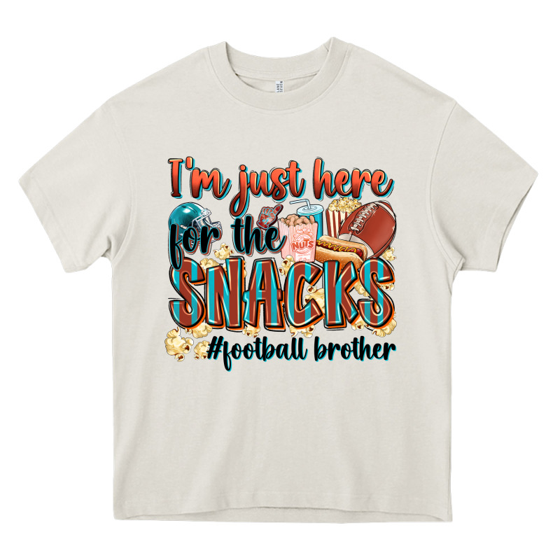 I'm Just Here For The Snacks #american Football Br Heavy Core Tee by Zillion Design Studio | Teevron