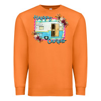 Carrot Happy Camper With Flowers Premium Sweatshirt - Bettercallsaul