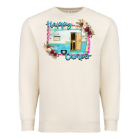 Sandshell Happy Camper With Flowers Premium Sweatshirt - Bettercallsaul