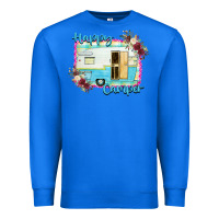 True Royal Happy Camper With Flowers Premium Sweatshirt - Bettercallsaul