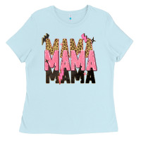 Baby Blue mama mama mama lightning bold Ladies Tee - Zillion Design Studio