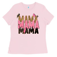 Bubblegum Pink mama mama mama lightning bold Ladies Tee - Zillion Design Studio