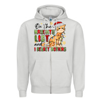 Dove Grey on the naughty list and i regret nothing Zipper Hoodie - MaliasSmallBusiness