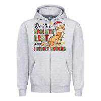 Heather Grey on the naughty list and i regret nothing Zipper Hoodie - MaliasSmallBusiness