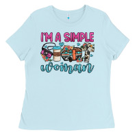 Baby Blue i'm a simple woman Ladies Tee - JahusDesignShop