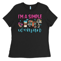 Black i'm a simple woman Ladies Tee - JahusDesignShop