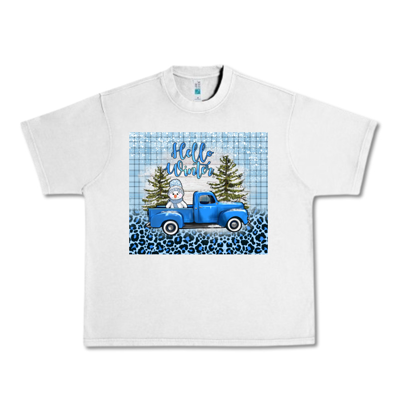 Hello Winter Snowman Truck Urban Heavy Tee by AdoDesignShop | Teevron