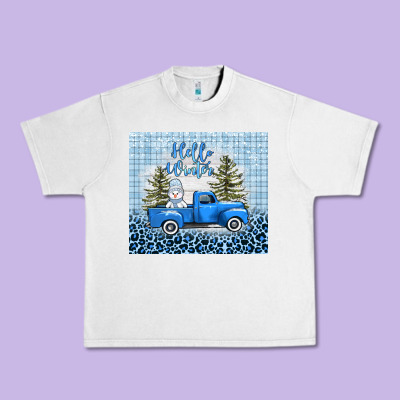 Hello Winter Snowman Truck Urban Heavy Tee Designed By Adodesignshop