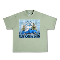 Oil Green hello winter snowman truck Urban Heavy Tee - AdoDesignShop