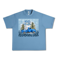 Pebble Blue hello winter snowman truck Urban Heavy Tee - AdoDesignShop