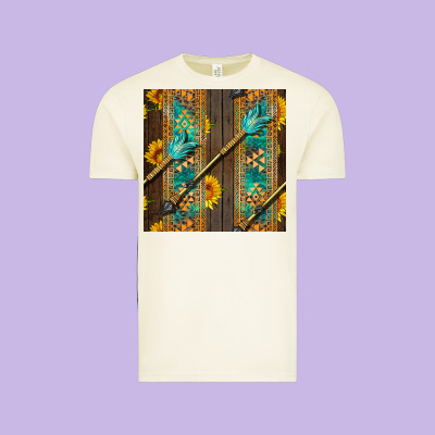 Aztec And Sunflowers Vintage Tee Designed By Bundleandbundleshop