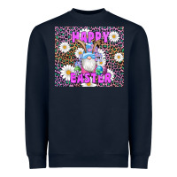 Navy easter happy easter gnomes bunny daisys Heavyweight Sweatshirt - Artiststas
