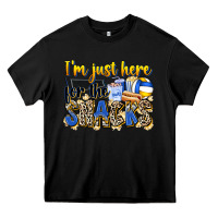 Black i'm just here for the snacks volleyball Heavy Core Tee - Zillion Design Studio