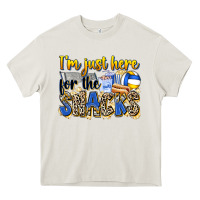 Cream i'm just here for the snacks volleyball Heavy Core Tee - Zillion Design Studio