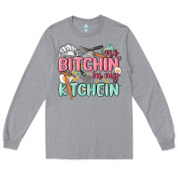Heather Grey no bitchin in my kitchin Long Sleeve Tee - MaliasSmallBusiness