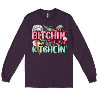 Plum no bitchin in my kitchin Long Sleeve Tee - MaliasSmallBusiness