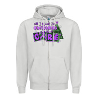 Dove Grey all i want for christmas is a cure pancreatic canc Zipper Hoodie - MaliasSmallBusiness