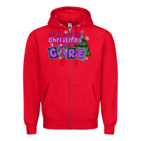 Red all i want for christmas is a cure pancreatic canc Zipper Hoodie - MaliasSmallBusiness