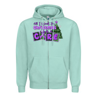 Seafoam all i want for christmas is a cure pancreatic canc Zipper Hoodie - MaliasSmallBusiness