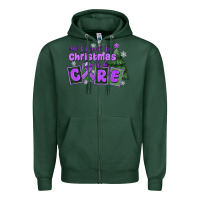 Sports Green all i want for christmas is a cure pancreatic canc Zipper Hoodie - MaliasSmallBusiness