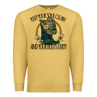 Antique Gold Keep Your Soul Clean And Your Boots Dırty Cowgirl Boots Premium Sweatshirt - Bettercallsaul