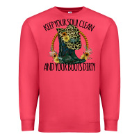 Cardinal Keep Your Soul Clean And Your Boots Dırty Cowgirl Boots Premium Sweatshirt - Bettercallsaul