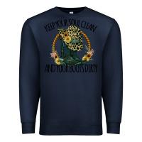 Navy Keep Your Soul Clean And Your Boots Dırty Cowgirl Boots Premium Sweatshirt - Bettercallsaul