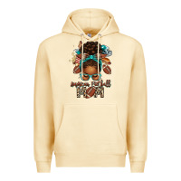 Pina Colada American Football Mom Afro Messy Bun Premium Hoodie - texasbilliewilder