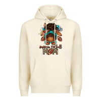 Tofu American Football Mom Afro Messy Bun Premium Hoodie - texasbilliewilder