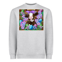 Easter Cow Eggs Flowers Daisys Heavyweight Sweatshirt | Teevron