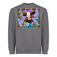 Storm easter cow eggs flowers daisys Heavyweight Sweatshirt - Artiststas
