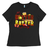 Black hey batter batter swing softball Ladies Tee - Zillion Design Studio