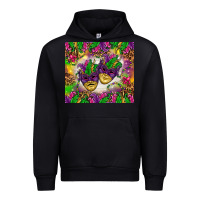Black Mardi Gras masks tumbler Urban Hoodie - HowdyJamesFarm
