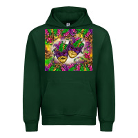 Forest Green Mardi Gras masks tumbler Urban Hoodie - HowdyJamesFarm