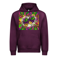 Mauve Wine Mardi Gras masks tumbler Urban Hoodie - HowdyJamesFarm