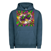 Pigment Midnight Navy Mardi Gras masks tumbler Urban Hoodie - HowdyJamesFarm