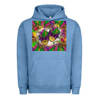 Pigment Pebble Blue Mardi Gras masks tumbler Urban Hoodie - HowdyJamesFarm
