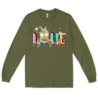 Army Green love school bus Long Sleeve Tee - MaliasSmallBusiness