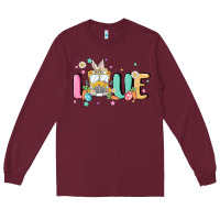 Burgundy love school bus Long Sleeve Tee - MaliasSmallBusiness