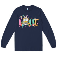 Navy love school bus Long Sleeve Tee - MaliasSmallBusiness