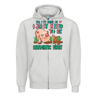 Dove Grey i will get over it i just need to be dramatic firs Zipper Hoodie - MaliasSmallBusiness