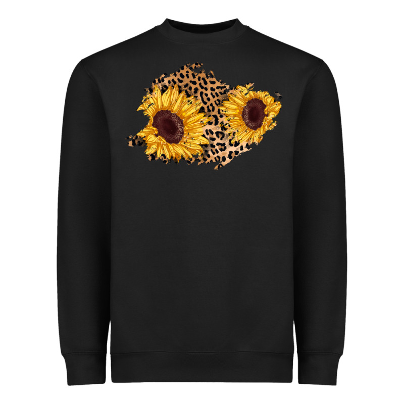 Sunflower Leopard Patch Heavyweight Sweatshirt by AdoDesignShop | Teevron