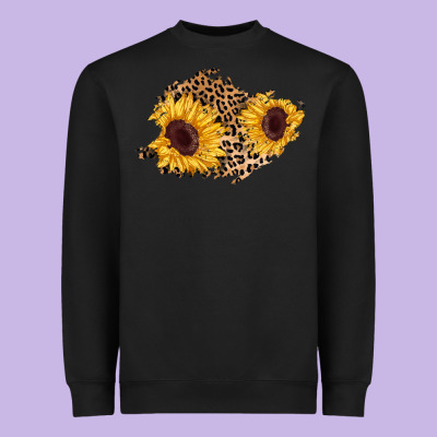 Sunflower Leopard Patch Heavyweight Sweatshirt Designed By Adodesignshop