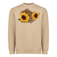 Mushroom sunflower leopard patch Heavyweight Sweatshirt - AdoDesignShop
