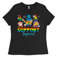 Black support squad pride gnomies Ladies Tee - texasbilliewilder