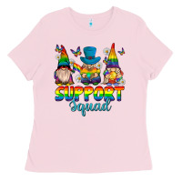 Bubblegum Pink support squad pride gnomies Ladies Tee - texasbilliewilder
