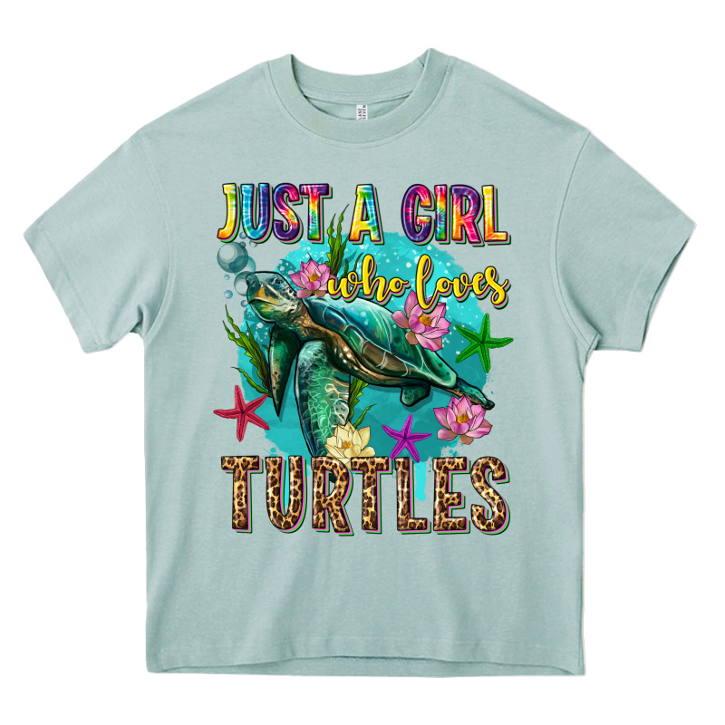 Just A Girl Who Loves Turtles Heavy Core Tee by texasbilliewilder | Teevron